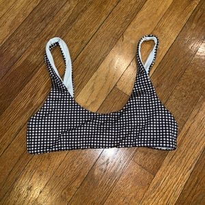 LA hearts Black Gingham Bikini Top